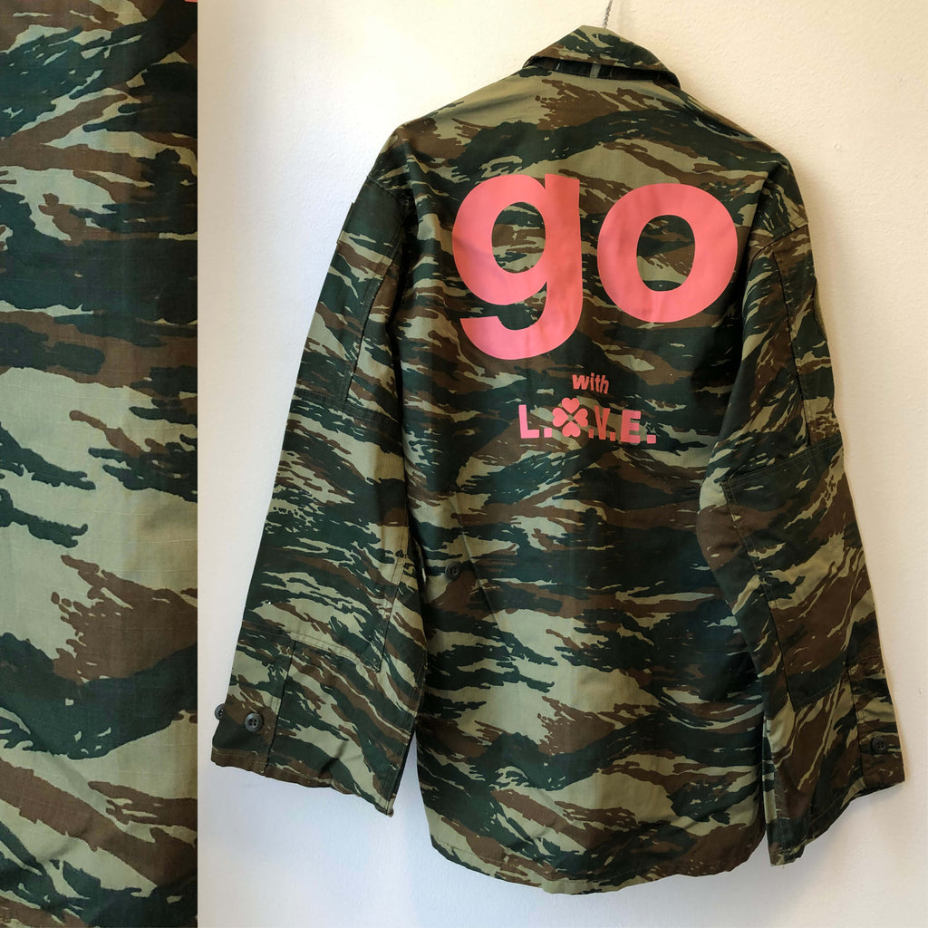 Vintage army jacket “go” #L0014