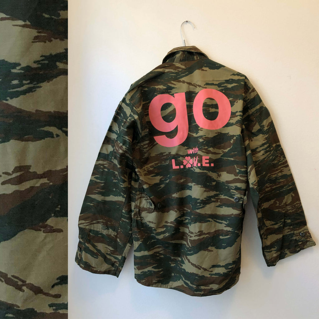 Vintage army jacket “go” #L0016