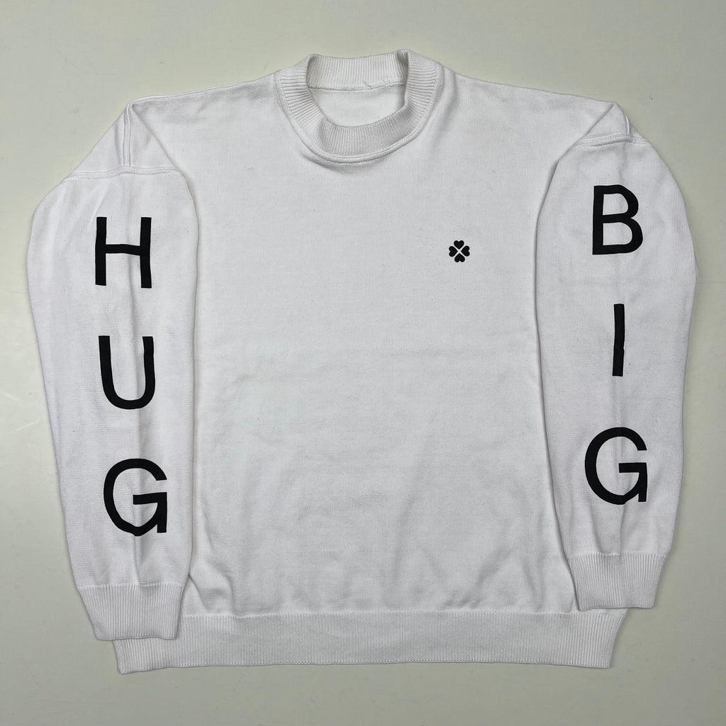 BIG HUG Upcycled Sweater “L26/50/I” bright white