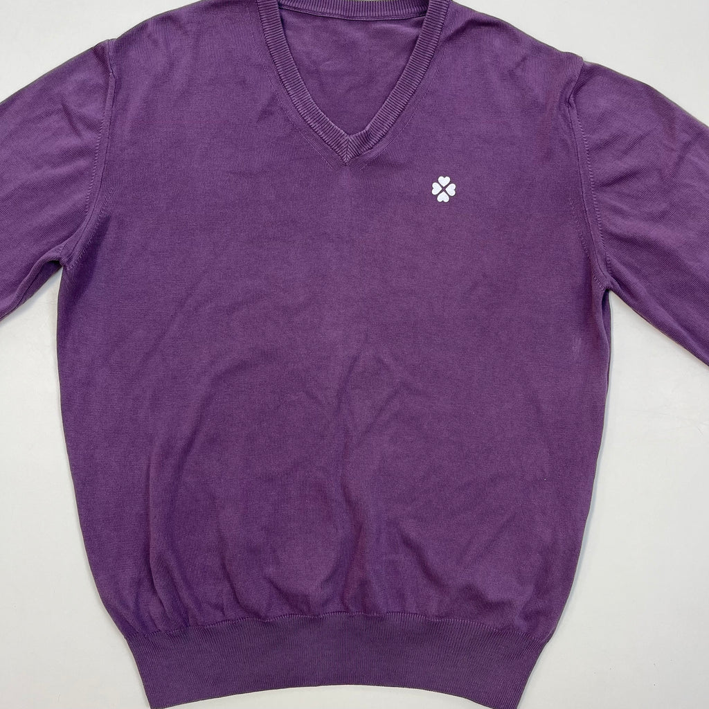 BIG HUG upcycled V-neck sweater “M12/83/III” mauve