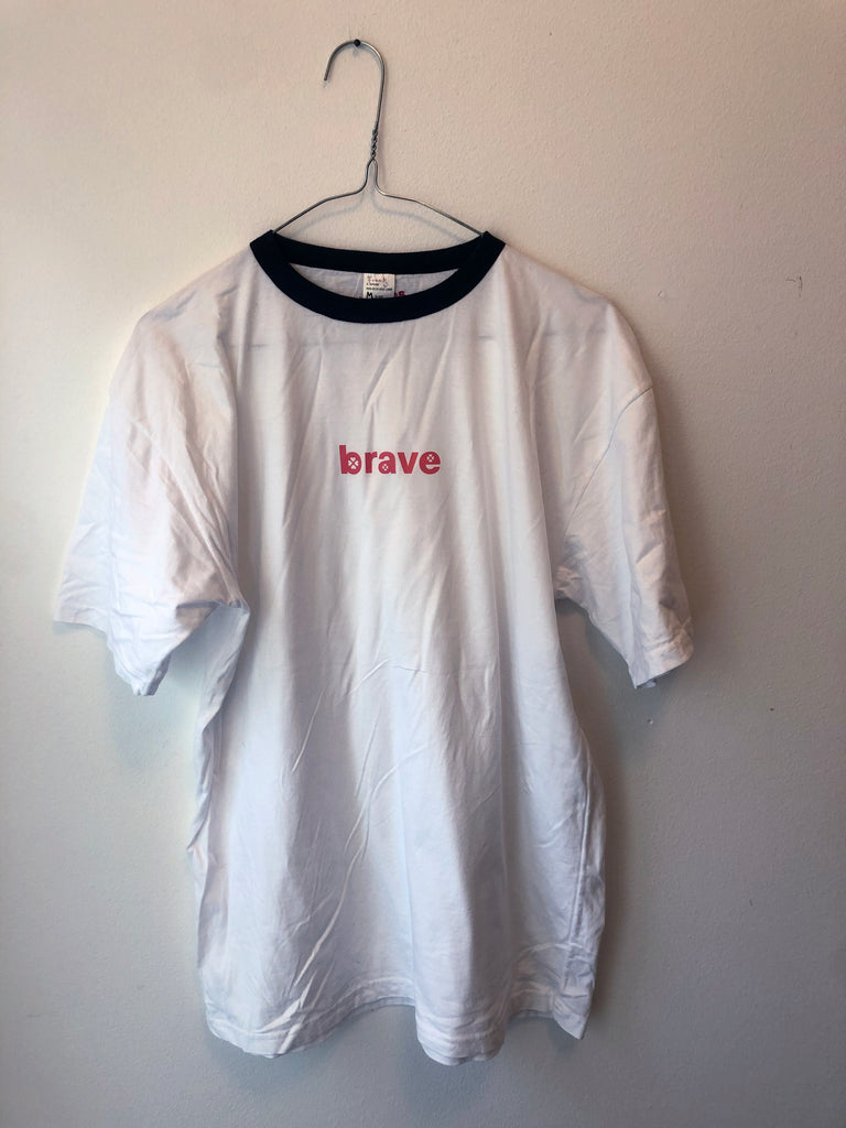 Vintage navy t-shirt “brave”