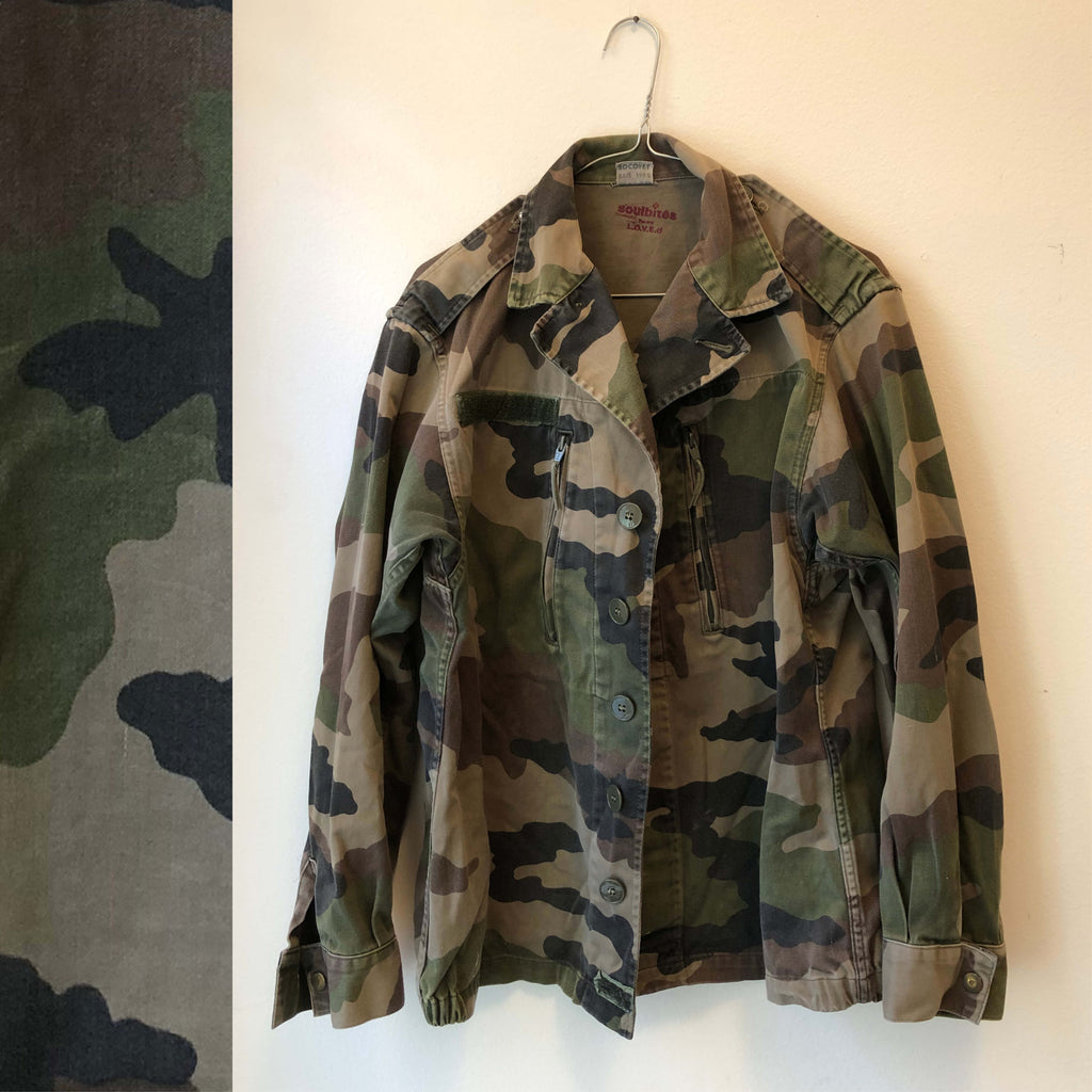 Vintage army jacket “yes” #S0017