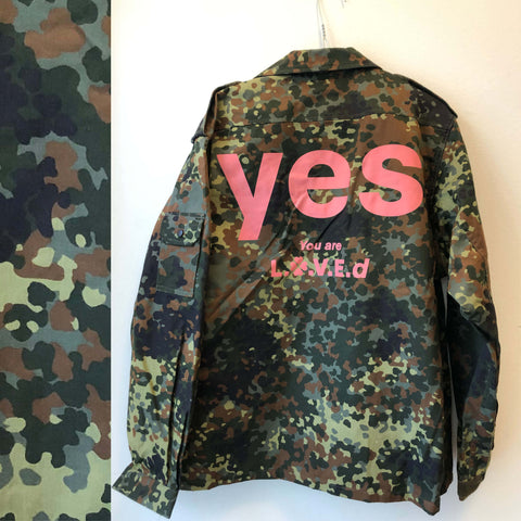 Vintage Army jacket “yes” #M0020 | SoulBites