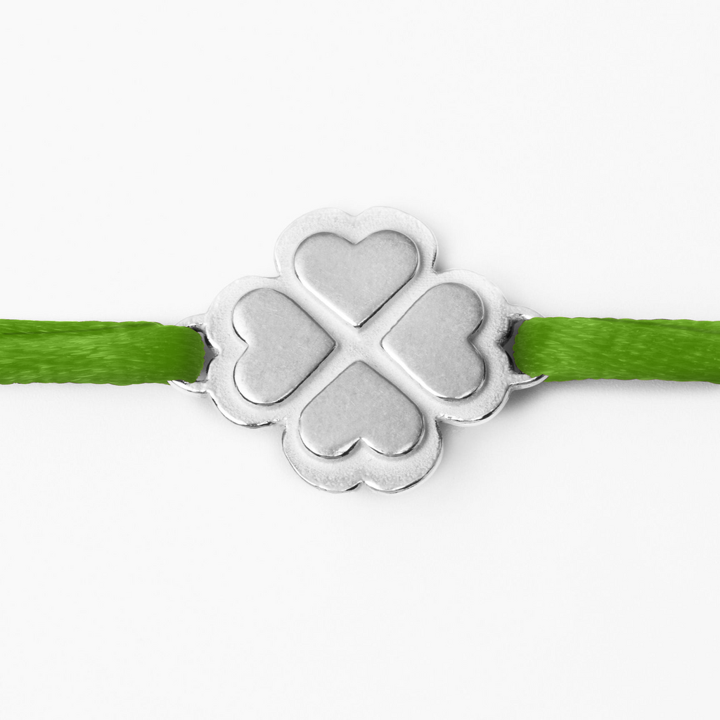 SoulBites recycled silver bracelet  - Lemon Green