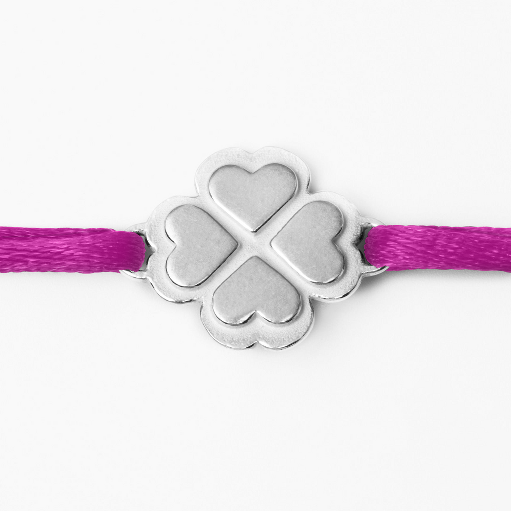 SoulBites recycled silver bracelet - Bright Pink